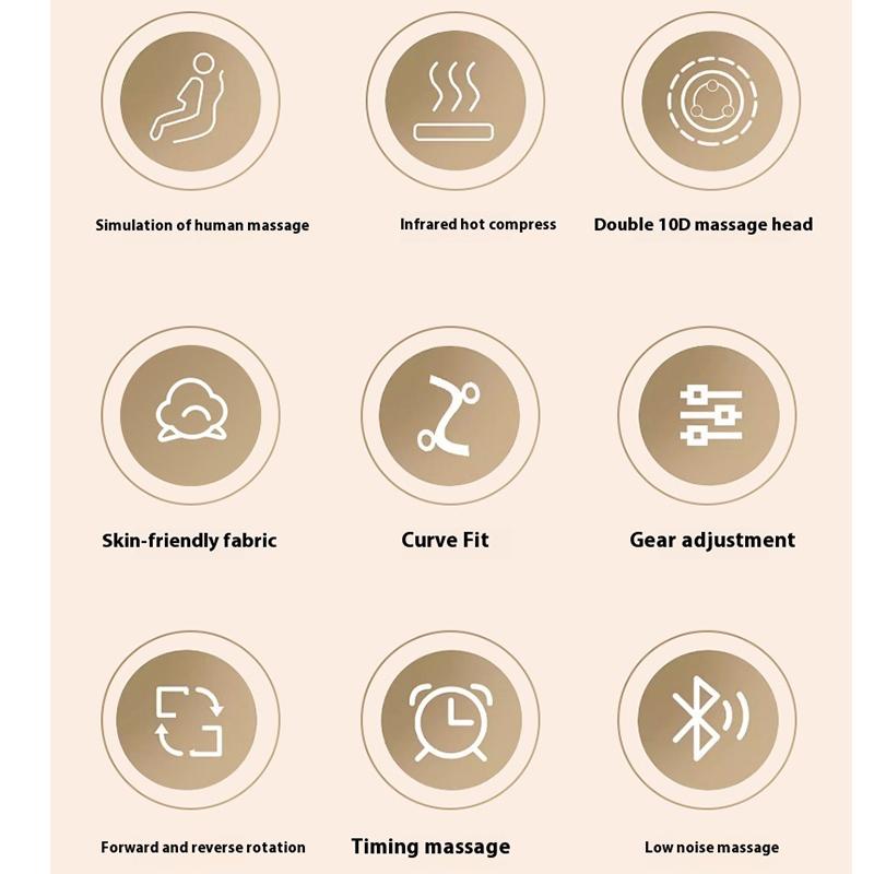 Массажер для шеи и спины с разминающим горячим компрессом, массажер для всего тела для шеи, спины, талии, ног, снятия мышечной боли