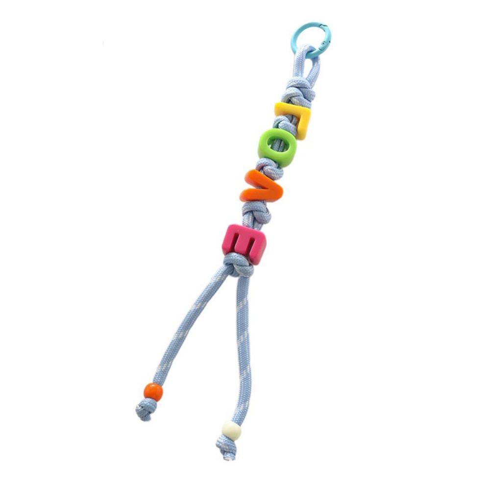 Anti-Lost Mobile Phone Lanyard Colorful Beaded Tassel Pendant Cute Acrylic Beads Keychain Gift