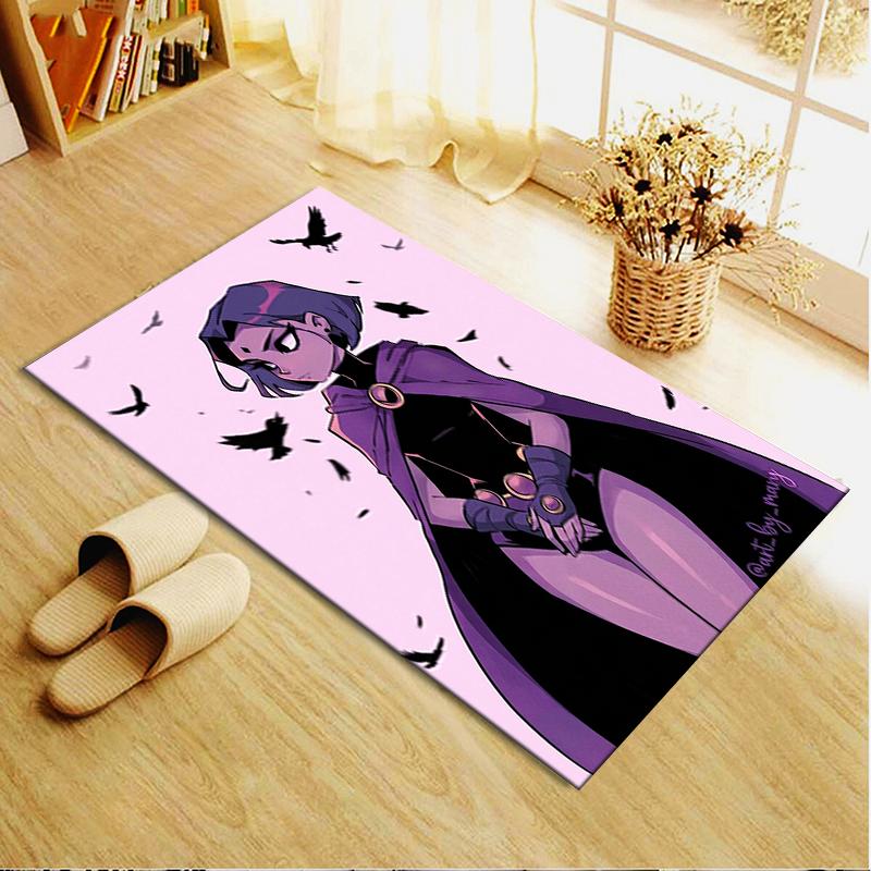 Raven Teen Titans Carpet Rug For Living Room Bedroom Home Sofa Decorationkids Play Nonslip Floor Mat