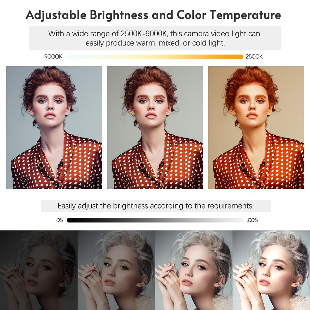 Мини-лампа для фотосъемки Светодиодная лампа с регулируемой яркостью Портативная лампа для видеоблога 196 светодиодных бусин 20 Специальное освещение