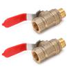 2Pcs Ball Valve 1 4 2 Points Multilayer Silicone Corrosion Resistance Durable Air Compressor Accessories