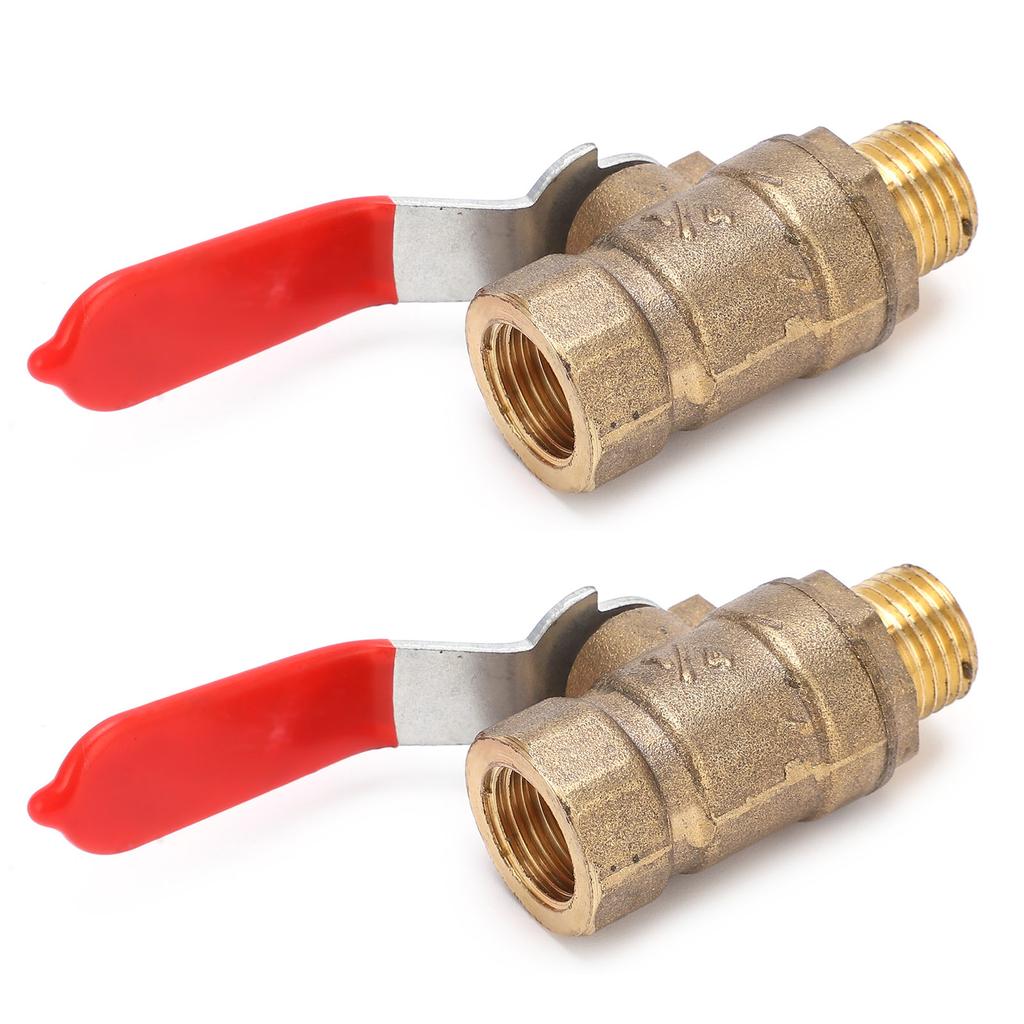 2Pcs Ball Valve 1 4 2 Points Multilayer Silicone Corrosion Resistance Durable Air Compressor Accessories