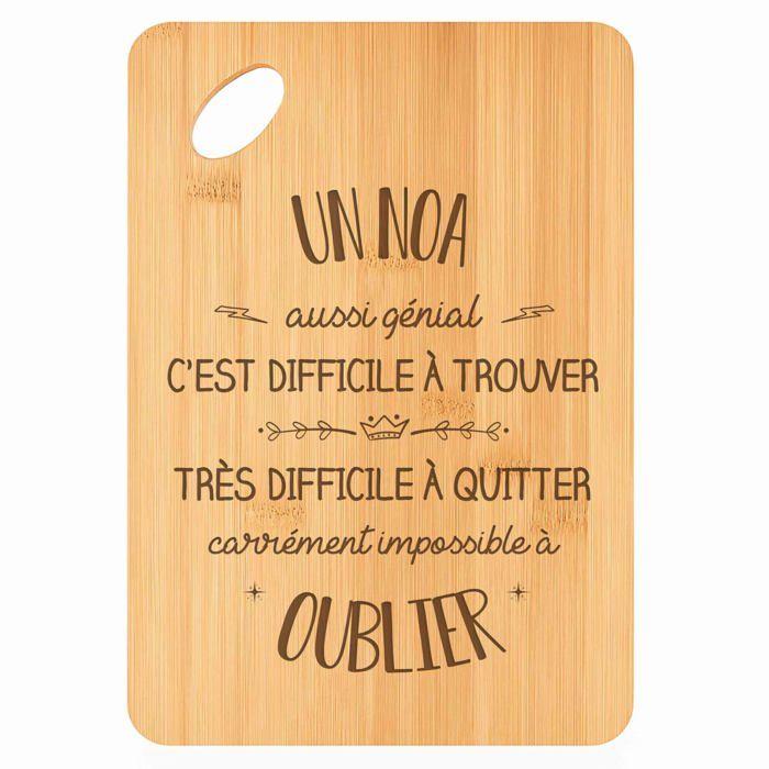 Planche à découper / Plateau apéro - PLANETEE - Un Noa - Bambou - 30x20x1 cm - Trou 24 mm