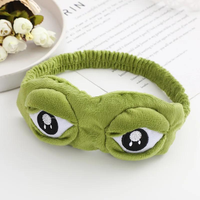 Shade Eye Patch Women Men Soft Portable Blindfold Travel Eyepatch3D Sad Frog Sleep Mask Natural Sleeping Eyeshade Cover