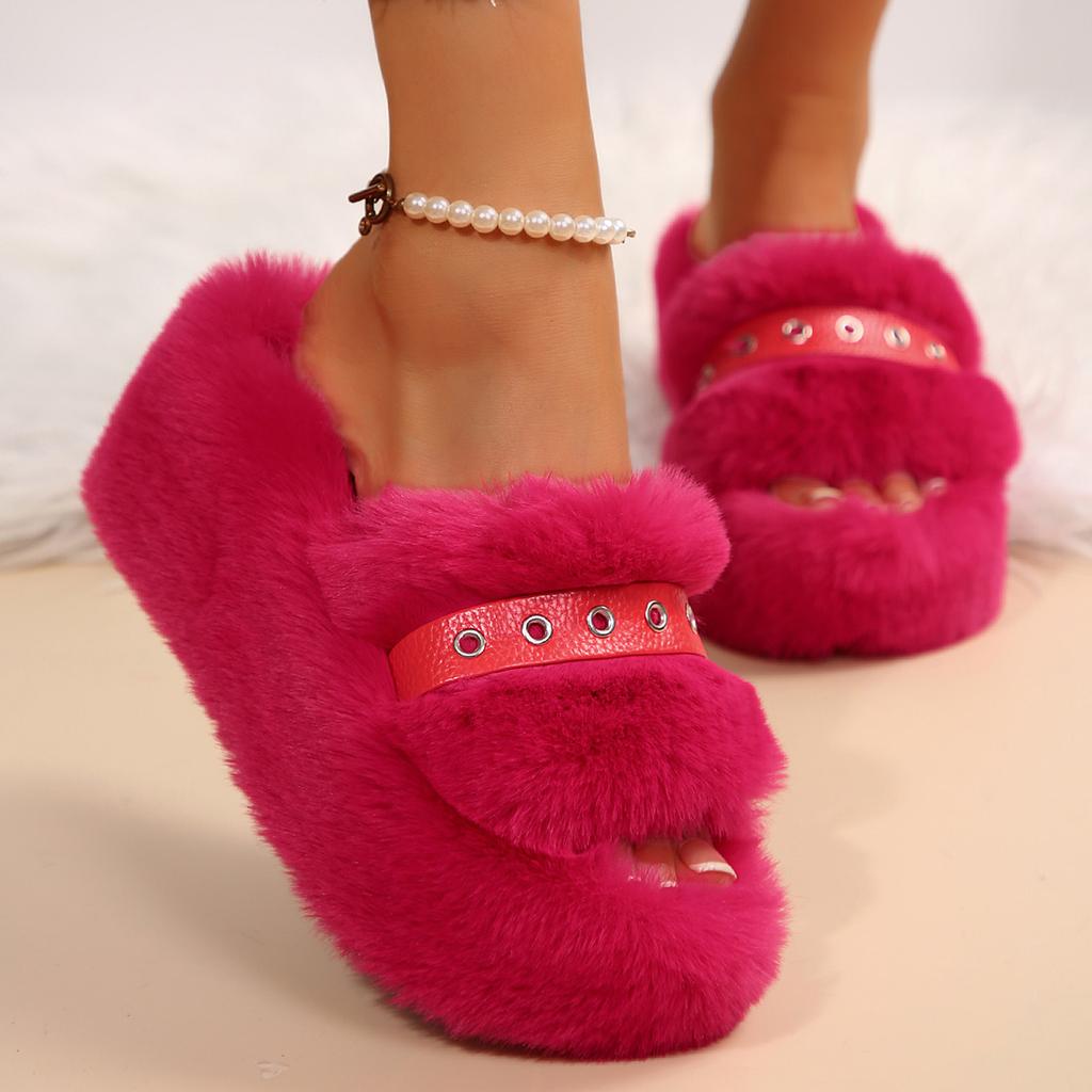 Autumn Winter Women Slip On Slippers New Casual Anti-slip Home Slippers Women Comfortable Platform Designer Shoes Slides Women