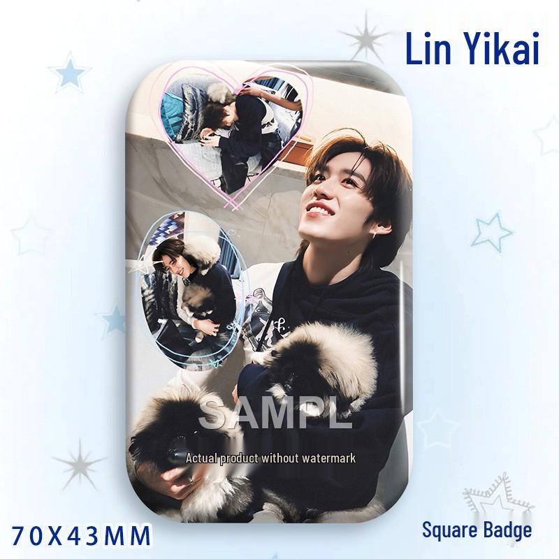 Thai Star PP Lin Yikai Concert Support Badge: Laser-cut Square Brooch Ornament