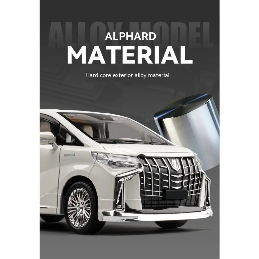 Модель автомобиля Toyota Alphard Alloy в масштабе 1/18 — высокодетализированная коллекционная модель — идеально подходит для демонстрации, декора офиса, подарка
