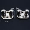 2Pcs Floor Mount Sliding Wooden Door Guide Roller Retainer Top