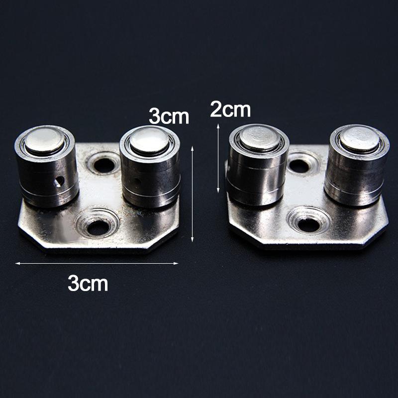 2Pcs Floor Mount Sliding Wooden Door Guide Roller Retainer Top