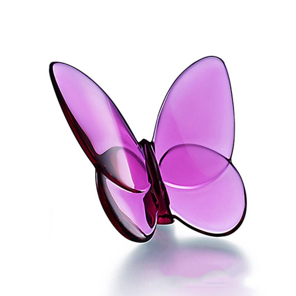 Multiple Color Crystal Butterfly Figurines Super Winkling Clear Crystal Flying Butterfly Collectible Vivid Home Decor