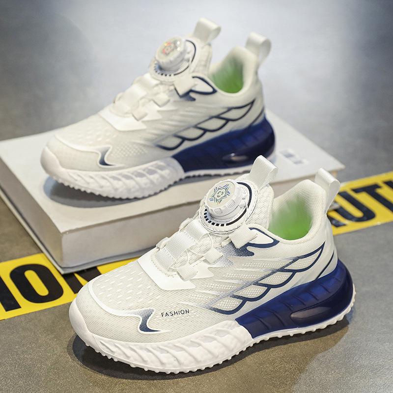 Одноклассники Весна и Осень 2025 Сетка Гоччао Вращающаяся Пряжка Дышащие Баскетбольные Кроссовки Модные Кроссовки для Бега для Детей Среднего и Старшего Возраста