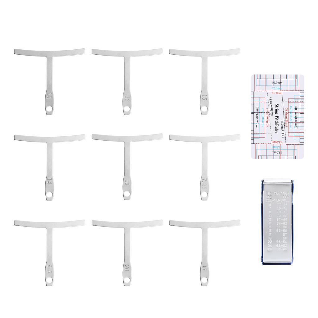 Luthier Tools Radius Gauge String Gauge Ruler Measuring Tool for Guitar Bass Repairing Maintenance