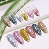 6 Pcs/Set Glitter Flakes Irregular Aluminum Foil Sequins For Nails Chrome Powder Winter Manicure Nail Art Decorations