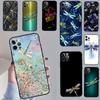 Чехол для телефона с рисунком стрекозы для iPhone 14 16 15 11 12 13 17 Pro Max 13 mini 15 16 Plus 16e 17 Air Cover Funda