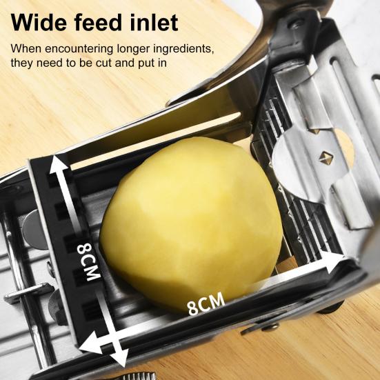 Резак для картофеля фри из нержавеющей стали, резак для картофельных чипсов с нескользящей присоской