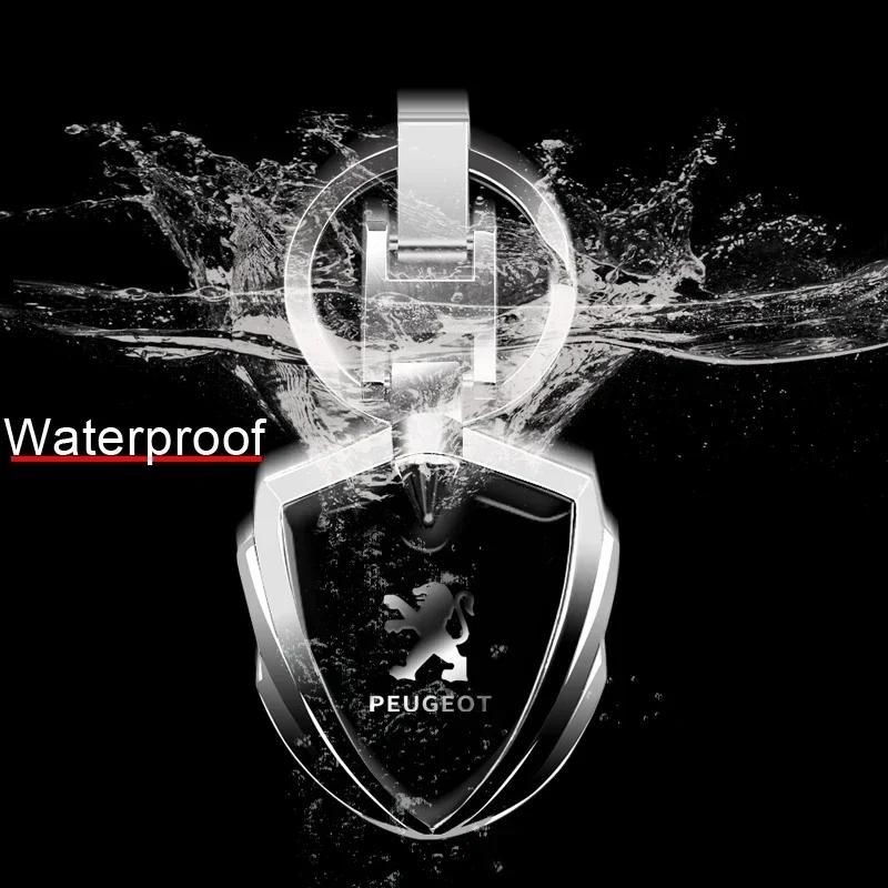 2026 Hot Car Sticker New 3D Metal Car Styling Keychain Key Chain Ring Key Holder For Peugeot 206 207 208 306 307 308 508 106 107