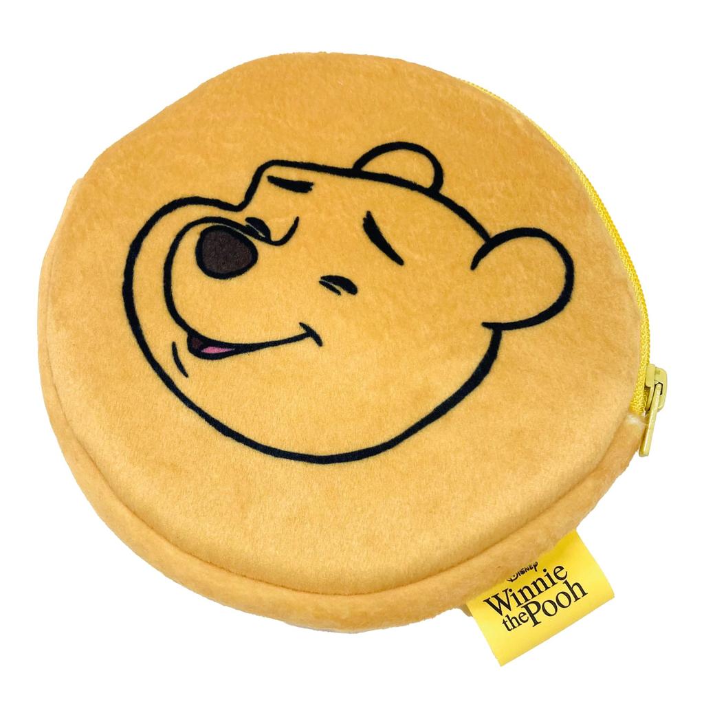MORIPiLO Tissue Case, Winnie the Pooh, Disney Merchandise, Plush Pouch, Small, Cute, 13x13cm (Funny Face, Yellow), Disney Character, Morishita Pillow