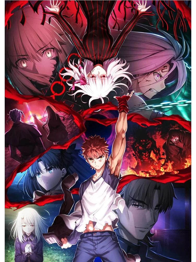Fate Stay Night Япония аниме постер с фильмами Kawaii Холст Картина Настенная картина для детей Гостиная Украшение дома