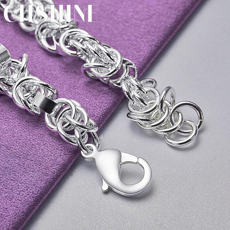 CHSHINE Мужской изысканный браслет-цепочка из стерлингового серебра 925 пробы для женщин Свадебная модная очаровательная ювелирная бижутерия