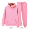 Solid Color Hoodie Two Pieces Set Hooded Sweatshirt Women's Hoodie Autumn Men's Hoodie + Pants Sets