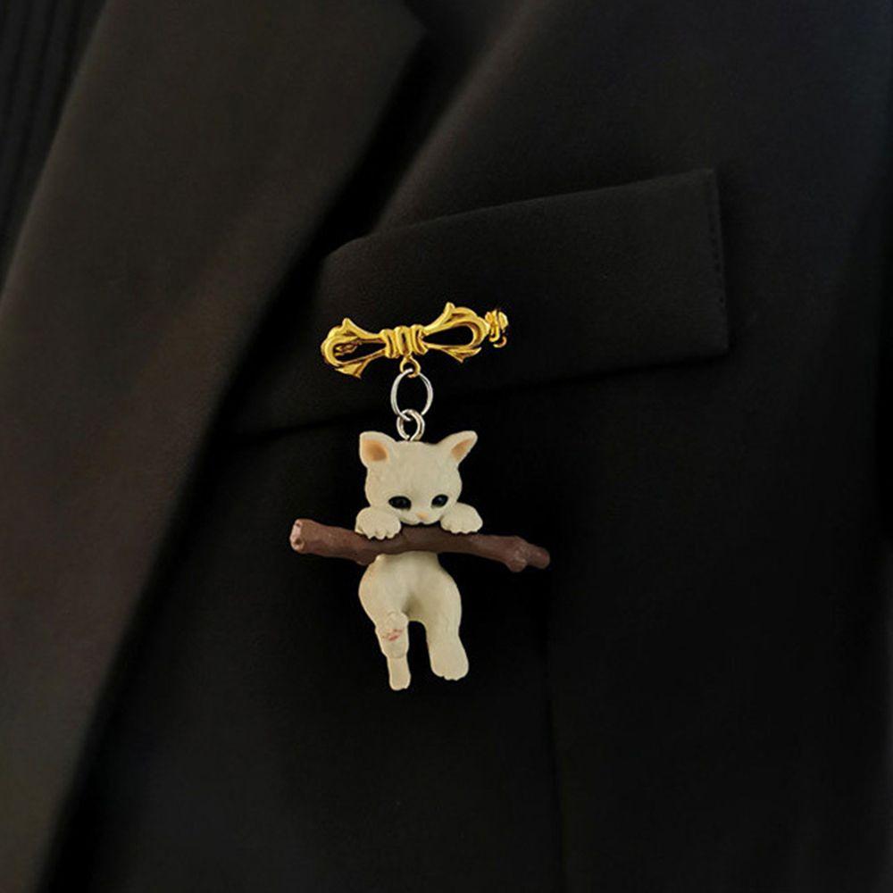 Boys Gift Cartoon Design Girls 3D Cat Brooch Clothes Accessories Korean Style Badge Women Brooch