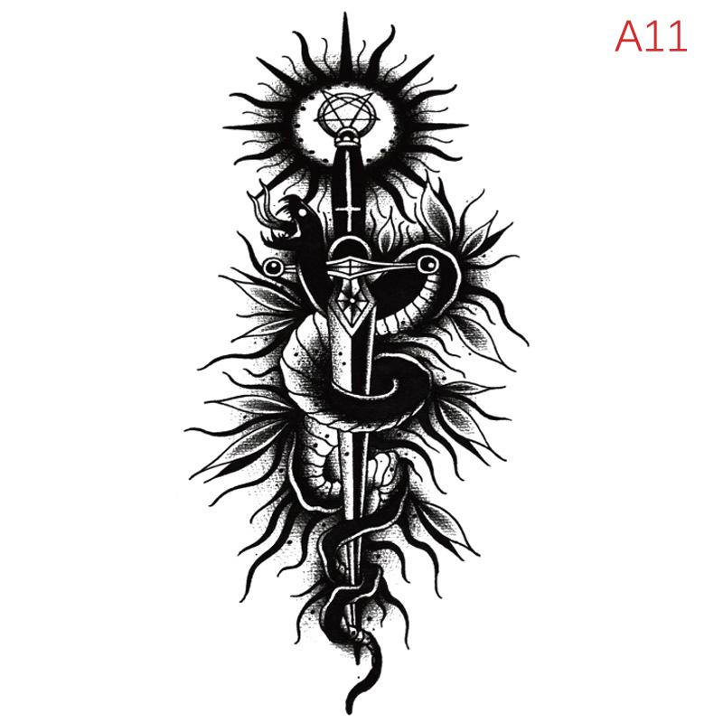 Водонепроницаемая временная татуировка-наклейка перо ключица лодыжка флэш-тату дракон змея цветы боди-арт рука поддельный рукав татуировка для женщин