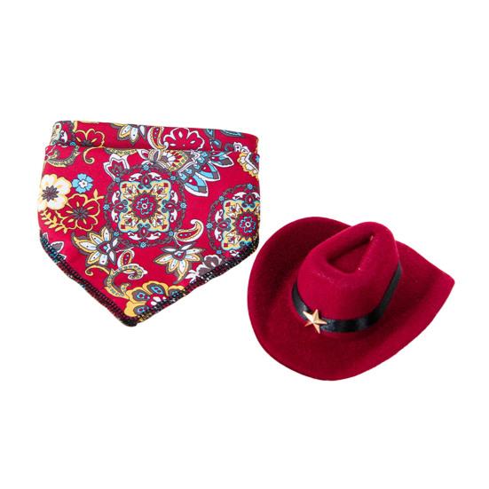1 Set Cat Cowboy Cowboy Hat Costume Adjustable