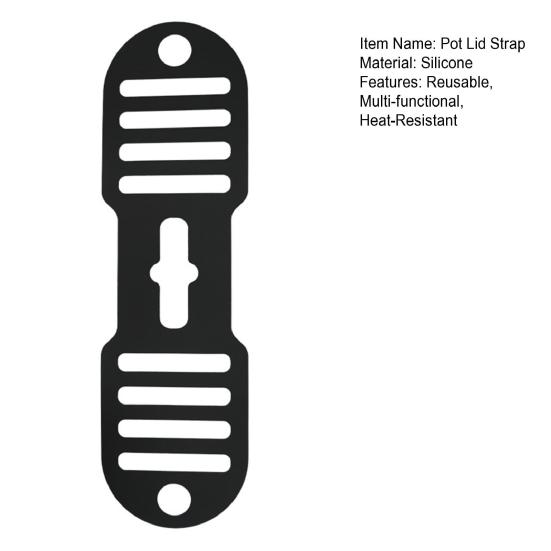 Silicone Pot Lid Strap Reusable Adjustable Heat-Resistant Lightweight Slow Cooker Lid Holder Strap Multifunctional Bundling Fixing Tie Kitchen Gadgets