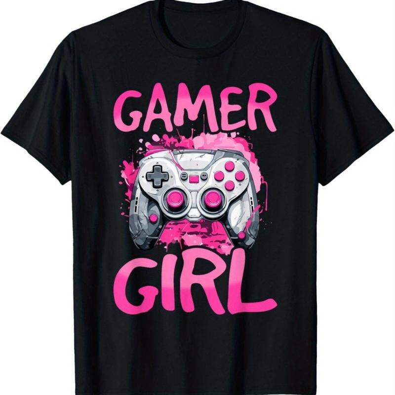 Cotton Gamer Boy Tshirt Unisex Gamepad Graphic Tees Fashion Casual Oversized Short Sleeve Tops Round Neck Streetwear Tshirt