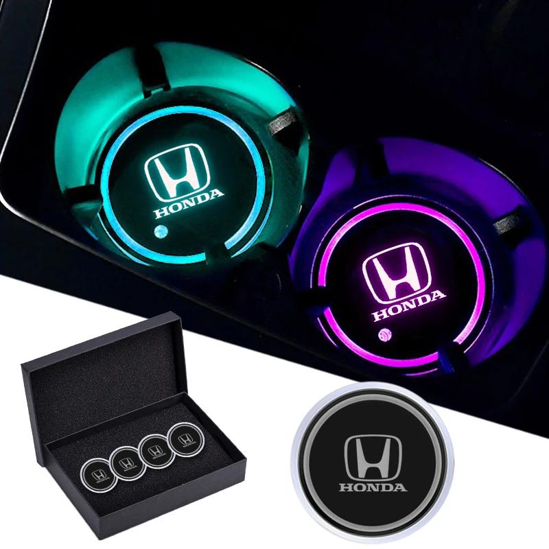 1/2 шт. Автомобильная светящаяся подставка под стакан с LED-подсветкой для Honda Civic Fit Accord City Vezel CR-V S660 Odyssey HR-V Insight