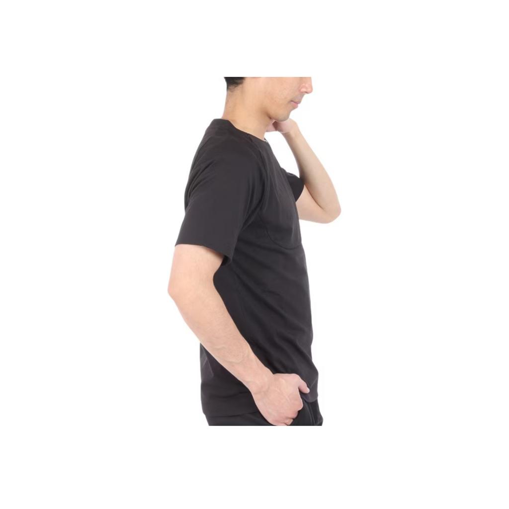 Puma Футболка Tech Pocket Tee, однотонная, повседневная, с круглым вырезом и коротким рукавом, мужская, черная 626155-01