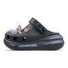 Crocs Crush Clog Ночная бабочка Мечта МАЙ Сделано полностью Цветочные туфли с отверстиями Унисекс Одинаковые черные и фиолетовые