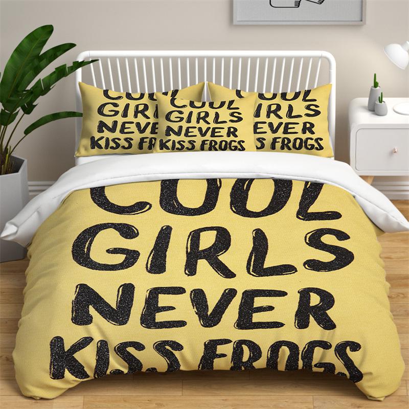 Мягкое Романтичное Английское Постельное Белье Пододеяльник Вдохновляющие Слова Комплект Постельного Белья Квин Для Взрослых Детей Декор Газетное Письмо Покрывало