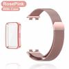TPU Case + Magnetic Strap for Huawei Band 10 9 8 Replaceable Band Stainless Steel Watchband with Protection Case Soft Cover