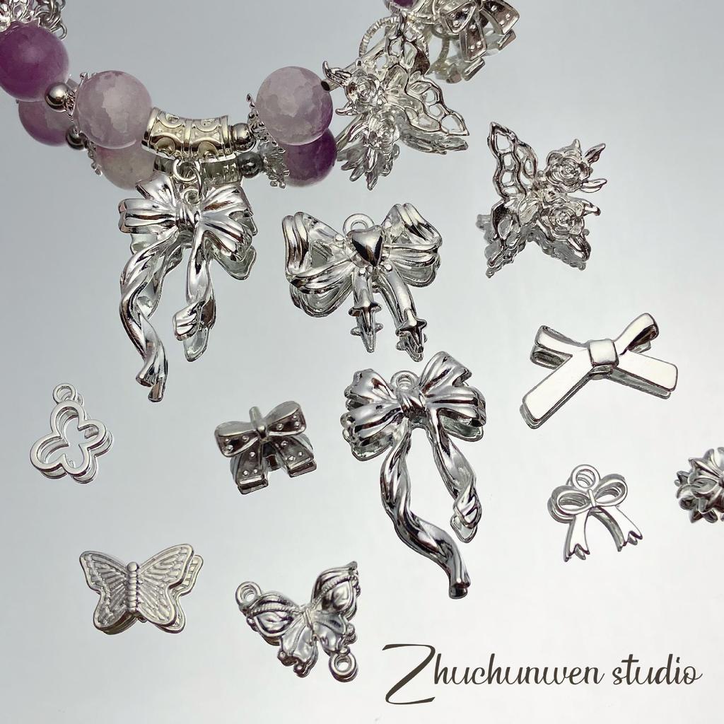 Серия «Бабочки»: Подвеска из сплава и аксессуары из рассыпных бусин для изготовления браслетов и ожерелий своими руками
