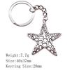 Милый брелок на День благодарения, морская звезда, ракушка, черепаха, брелок для ключей, брелки для пар