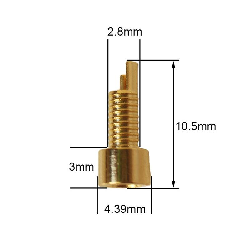 1/2Pcs Universal Pin Socket Female Socket Mmcx Pure Copper Gold Plated Built-In Hreaded Nut Holder Headphone Plug
