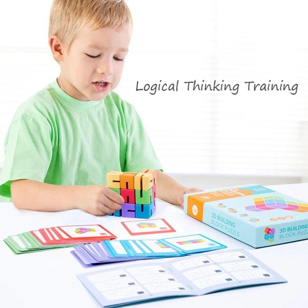 Parent-Child 3D Block Wooden Toy Educational Logical Thinking Game Early Education