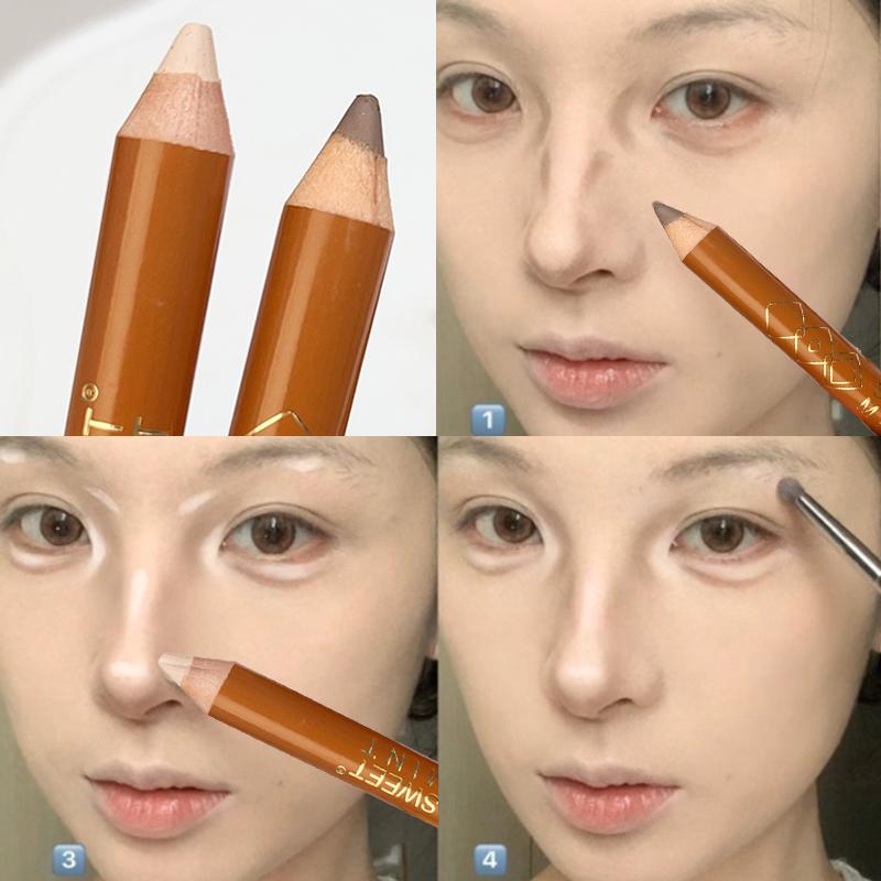 Double-ended Contouring Pen Face Brightening Corrector Nose Shadow Sculpting Natural 3D Highlighter Shading Stick Makeup