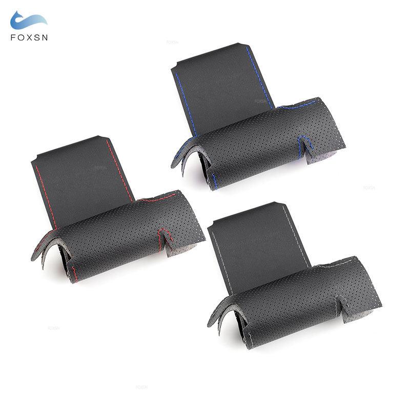 Оплетка на автомобильный руль для Dacia Renault Duster 2010-2016 Dokker Lodgy 2012-2016 Logan Sandero 2013-2017 кожаный чехол