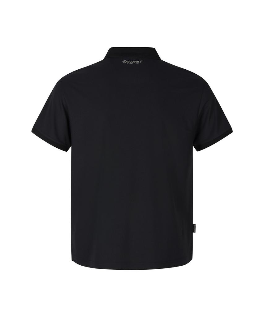 DISCOVERY EXPEDITION Men'S Uv Protection Polo Shirt (Black)