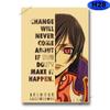 Классический плакат с персонажем аниме «Атака на Титанов»/Тетрадь смерти с цитатами из крафт-бумаги, постеры, художественная живопись для дома, комнаты, бара, кафе, декор