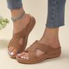 Women Orthopedic Slippers Wedge Sandals Comfy Platform Ladies Casual Big Toe Retro Correction Sandal Plus Size 43