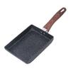 Завтрак Плоская сковорода Прямоугольная антипригарная японская сковорода для омлета для домашней кухни Яйцо S