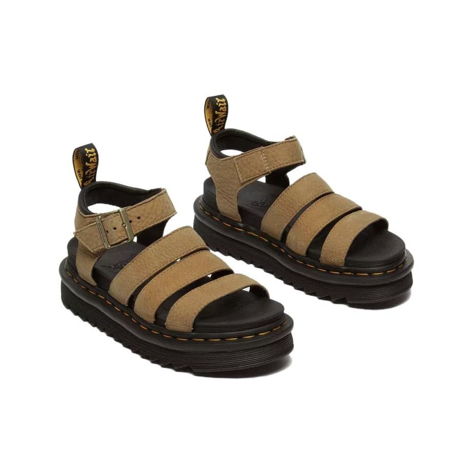 Dr. Martens Leather Comfortable Versatile Beach Sandals Women sandals Brown 31735439