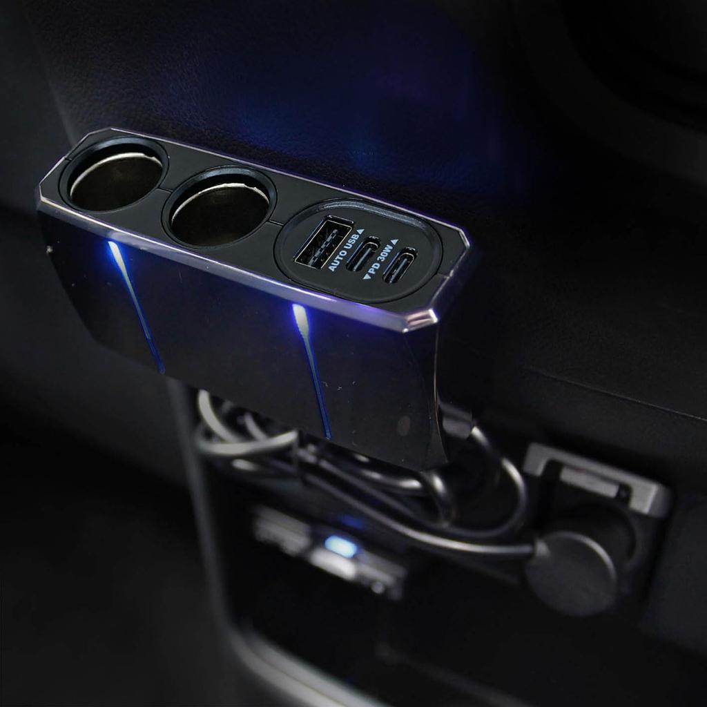 Kashimura NKX-240 USB PD30W Compatible Extension Socket, 2 - Separate Socket, 2PD30W / Reversible USB Auto Detection