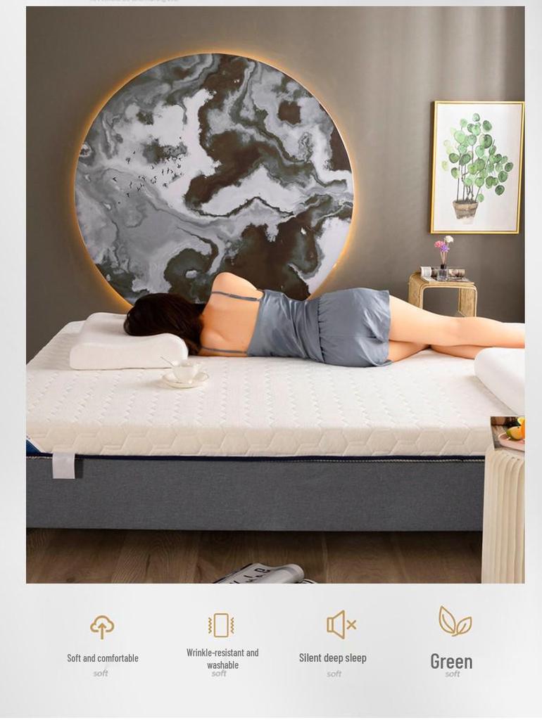 Тайский латексный хлопковый вязаный складной матрас - Односпальный и двуспальный размеры для общежития