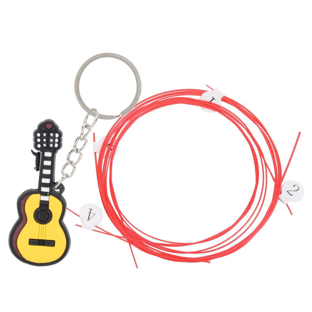 4Pcs Guitar Strings Carbon 4‑String Universal Set Ukulele Musical Instrument AccessoriesRed