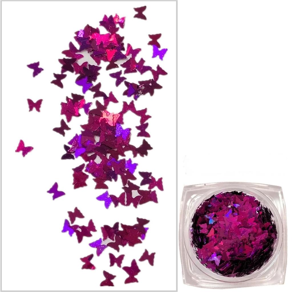 Ultrathin 3mm Butterfly Sequins Glitter Nail Sequin Paillettes -Friendly PET Sequin For Nails Wedding Decoration 10g