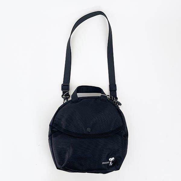 Мини-сумка через плечо Snoopy 2WAY, черная повседневная сумка маршрут SNOOPY